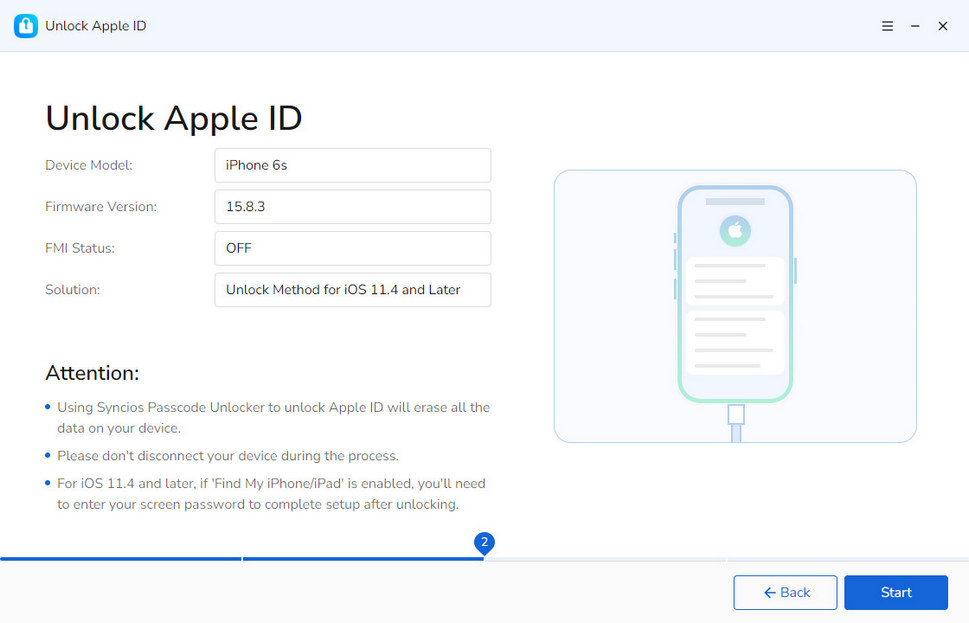 iDeviceをUSB経由で接続